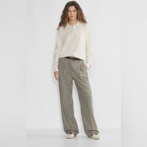 Aritzia Wide Leg Pants in Black and Cream